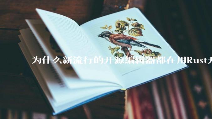 为什么新流行的开源编辑器都在用Rust开发？