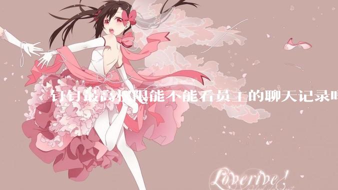 钉钉最高权限能不能看员工的聊天记录吗？
